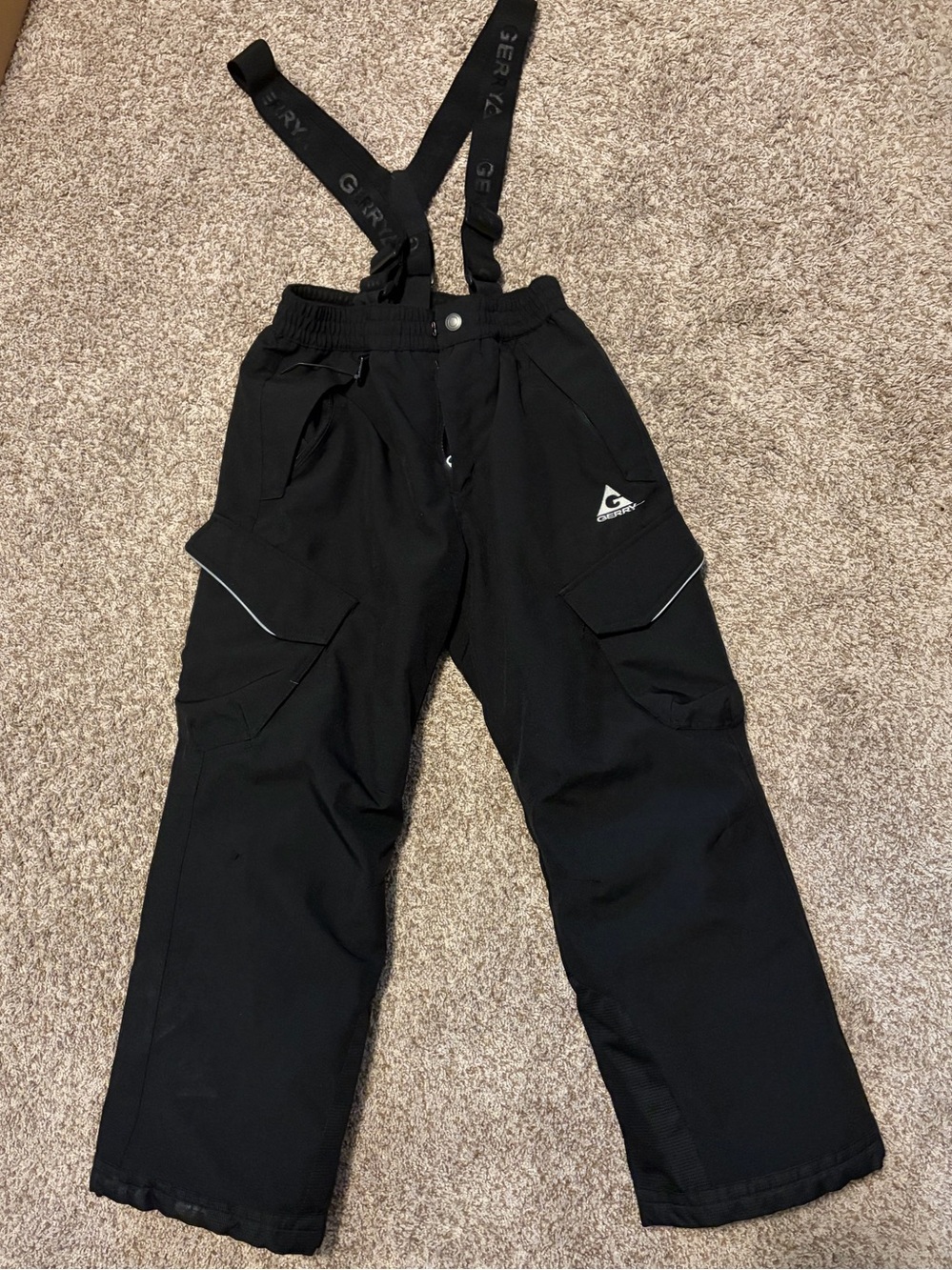 Gerry Weber Kids Black Snow Overalls with Adjustable Suspenders